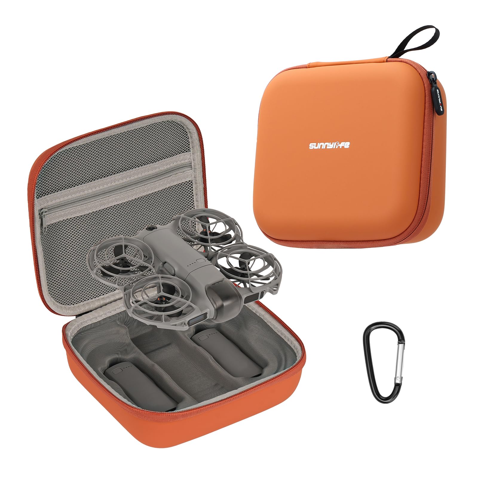 Bolsa de Transporte Funda Almacenamiento para dji Neo 2, Dron PU Bolsa Protectora Funda Protector Drones Accesorios para dji Neo 2 Drone Case-Orange