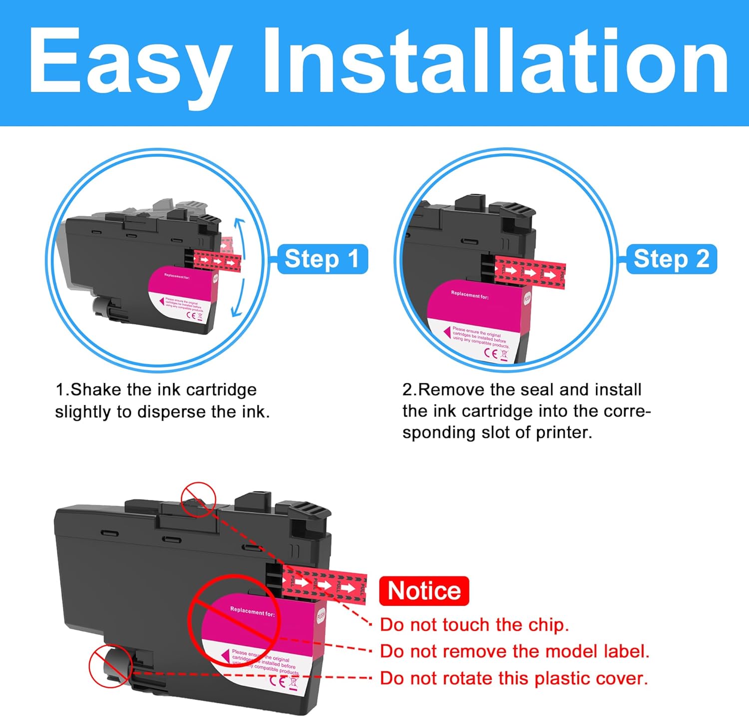 LCL SP-1 SP01 Sublimation Ink Cartridges SP01MS High Capacity Ink Compatible with Brother Thermo Sublimation SP-1 Printers (1-Pack Magenta) - Image 3