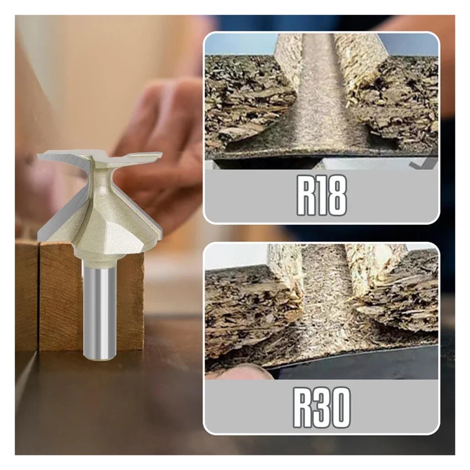 R18 R30 R50 Schaft Gebogene Integrierte-Messer Forming Werkzeug Holz Tür Wand Schrank Hobeln Bohrer Füllen Und Erweichen Prozess(R30)