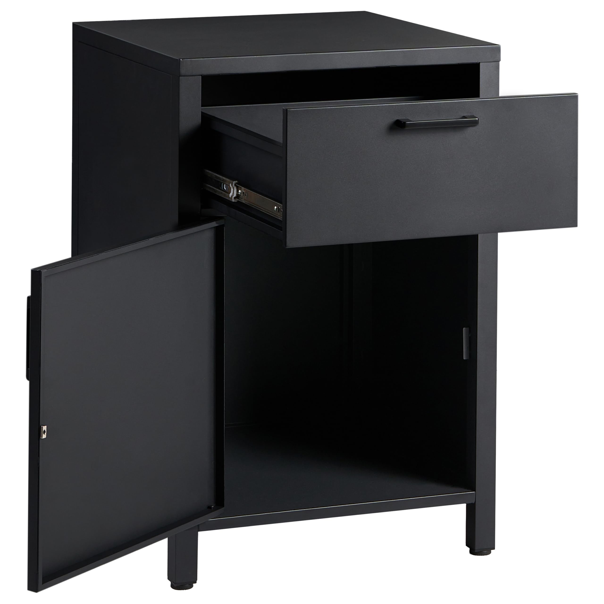 Beliani Conjunto de Cocina de Exterior de Metal Armario de Aluminio con Recubrimiento en Polvo con Fregadero 305 x 60 x 90 cm Gris Grafito Rocha
