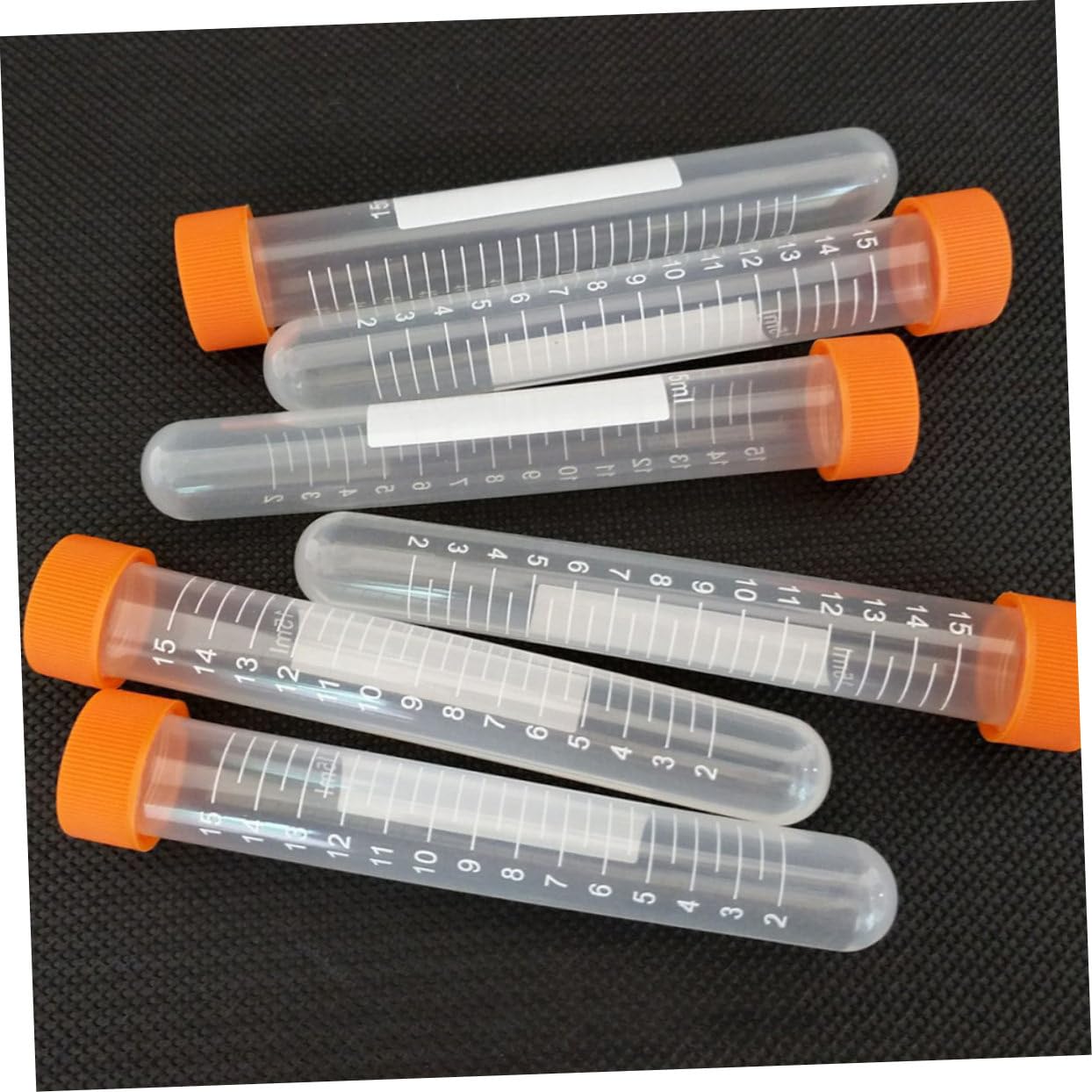 OUNONA 15ml Zentrifugenröhrchen aus Pe mit Schraubkappe Transparentes Röhrchen Hitzebeständig zur Sterilisation für Labor und Krankenhausbedarf 100 Stück Zufällige Farbe