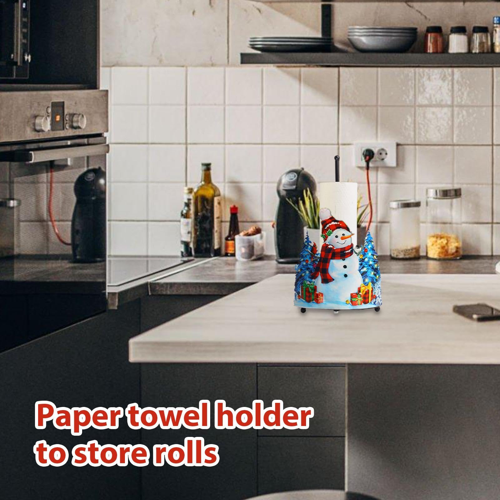 Porta Carta Igienica Natalizio Con Pupazzo Di Neve - Decorazione Festiva - Foto 8