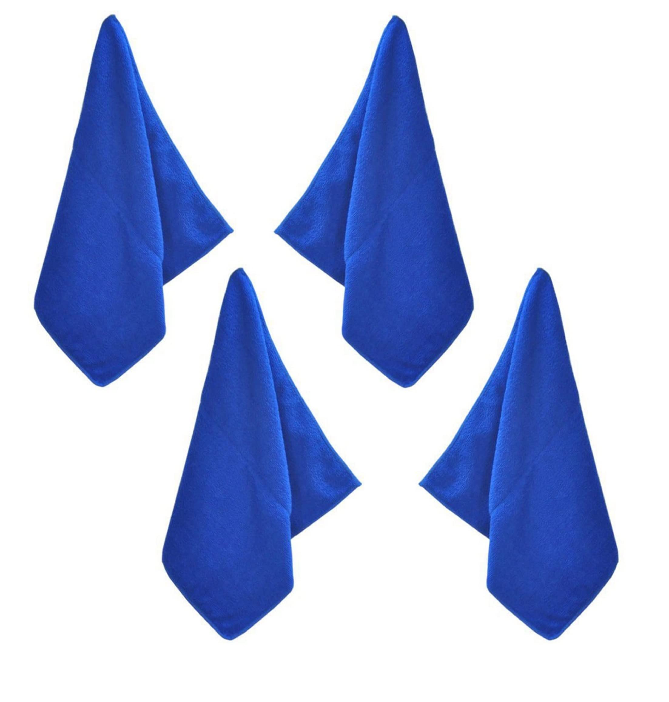 Signoraware Glowmax Double Sided Microfiber Cloth 600gsm (30 * 40cm), Set of 4, Multicolour, Standard, (SG_6709S2_Multicolour)