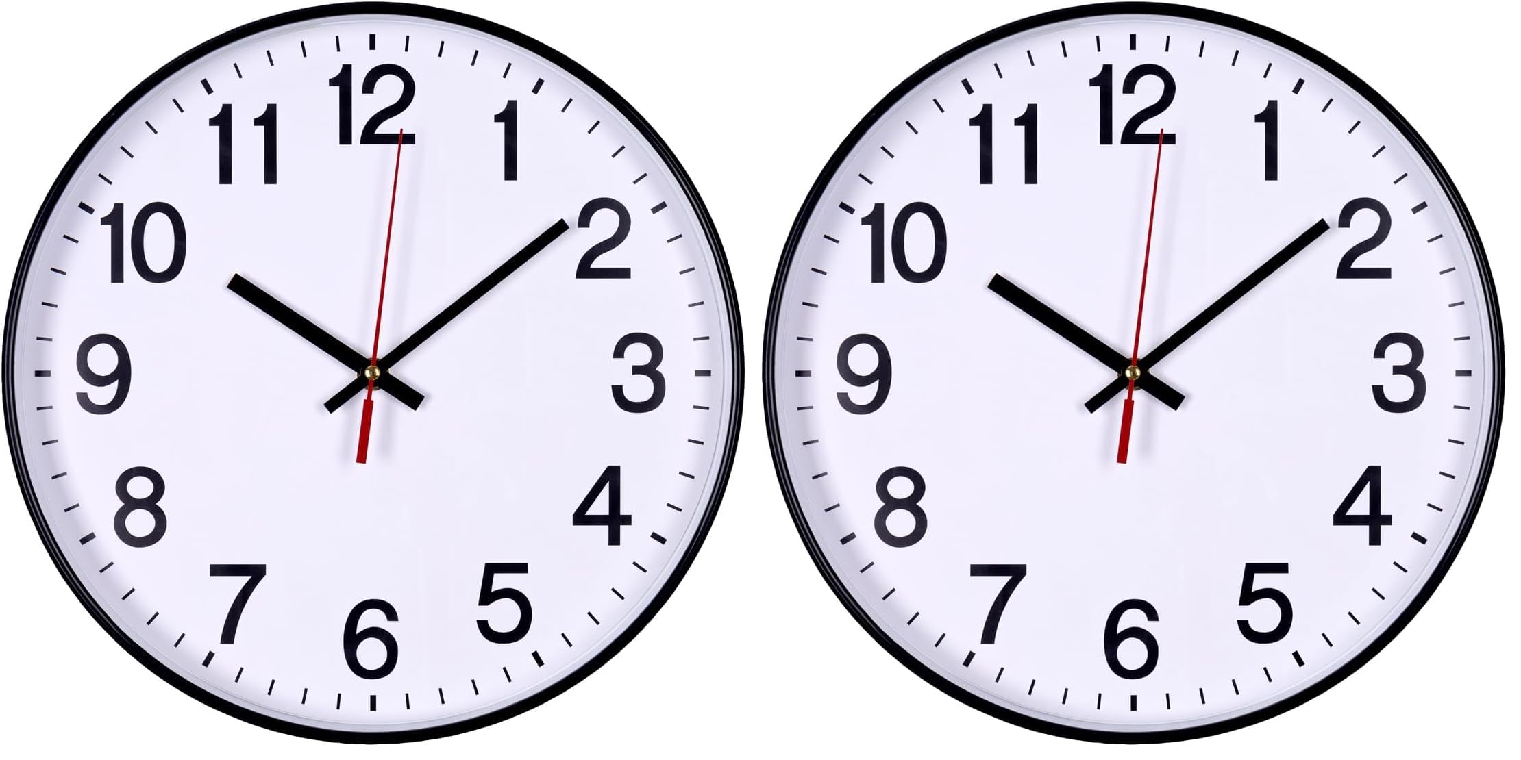 Horloge murale de 30 cm avec chiffres arabes pour l'école