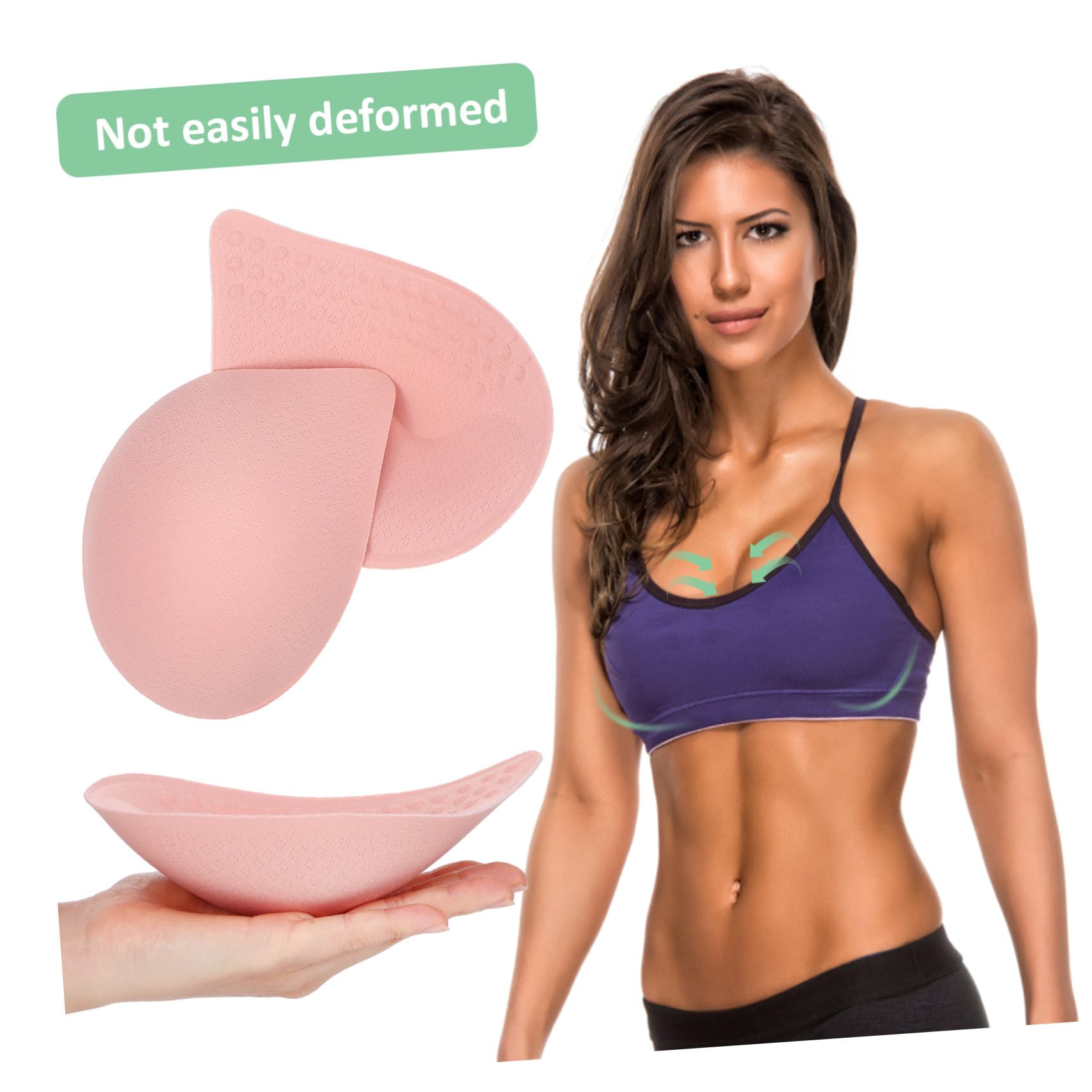 FOMIYES 12 pares Almohadillas Sujetador Flexibles y Transpirables Rellenos Desmontables para Mujer Compatible con Tops sin Tirantes Bikinis y Sujetadores Deportivos Material y Elástico