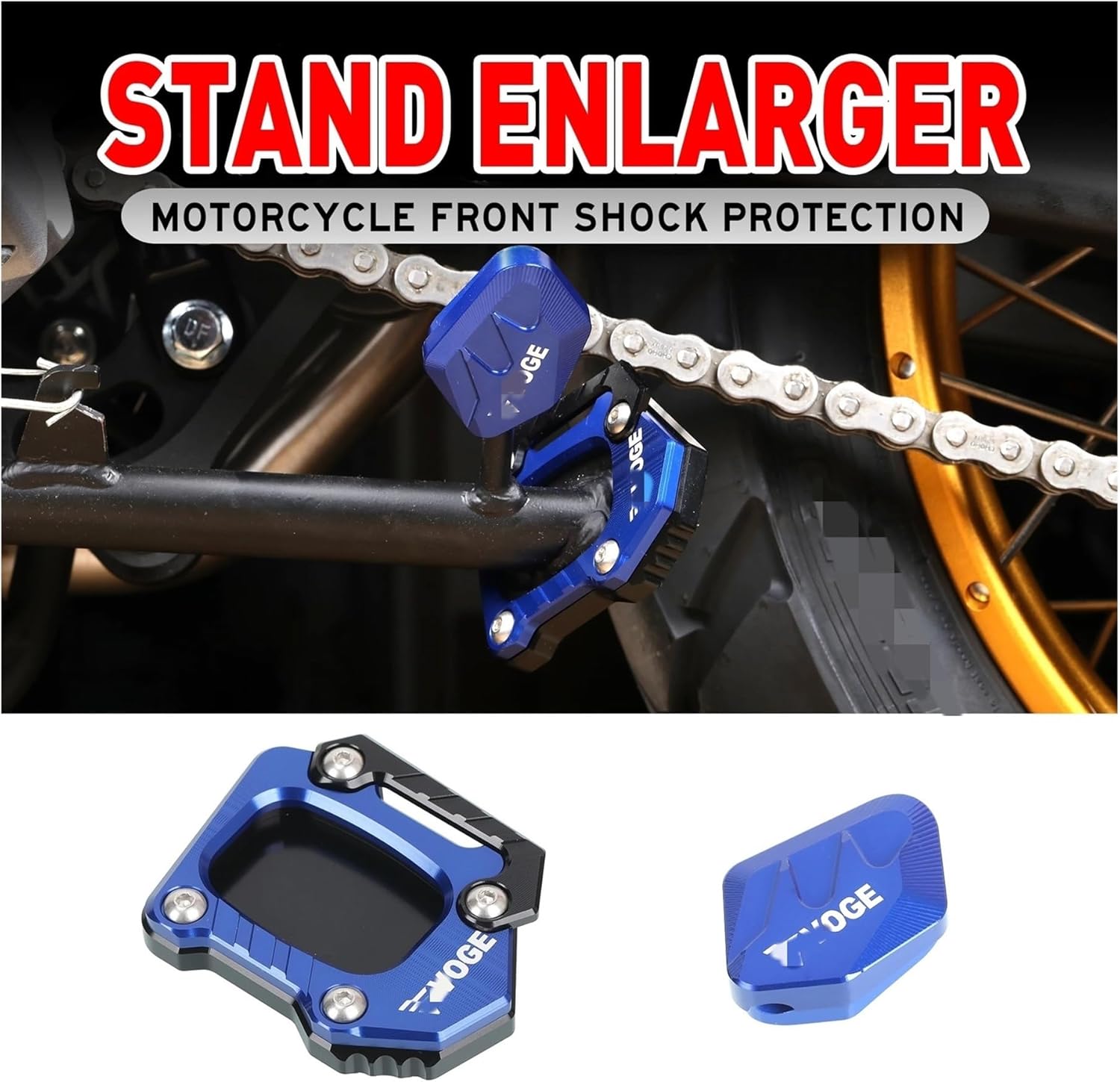 motorcycle Foot Plate Pad For VOGE 525DSX Motorcycle Enlarge Kickstand Side Stand Extension Pad Foot Support Plate 525DSX DS 525 DS525 DS/DSX 525 Plate