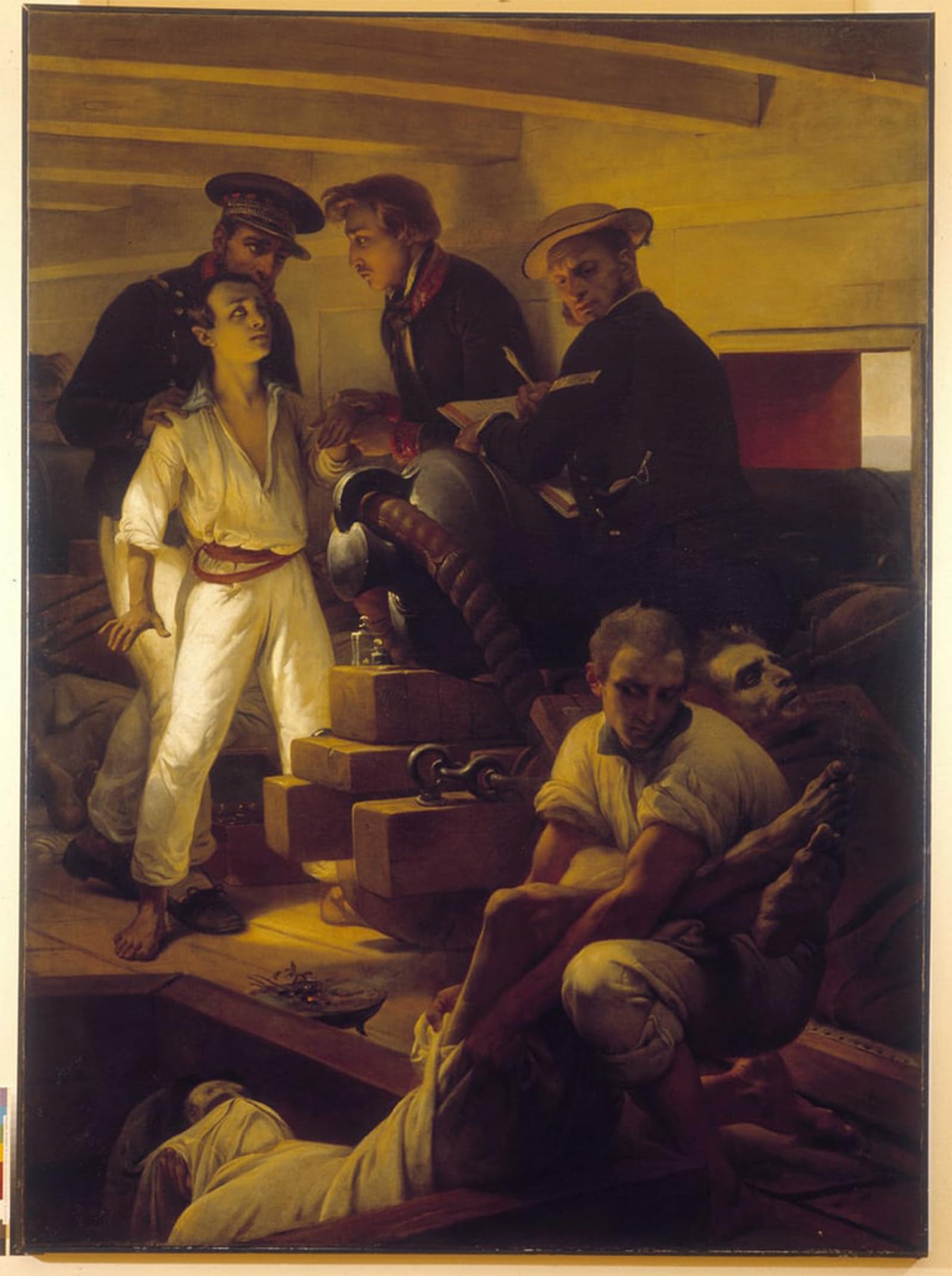 SERENDIPITP Vintage Wall Art Canvas Nordic Poster Canvas Print Picture the Cholera on Board the Melpomene by Horace Vernet Wall Art Poster for Home Decor 60x90cm