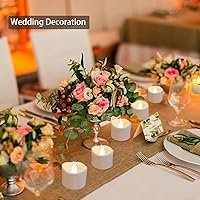 Vista 3 de Velas con luz de té LED sin llama con temporizador, 12 unidades, 6 horas de encendido y 18 horas de apagado en un ciclo de 24 horas, velas votivas a