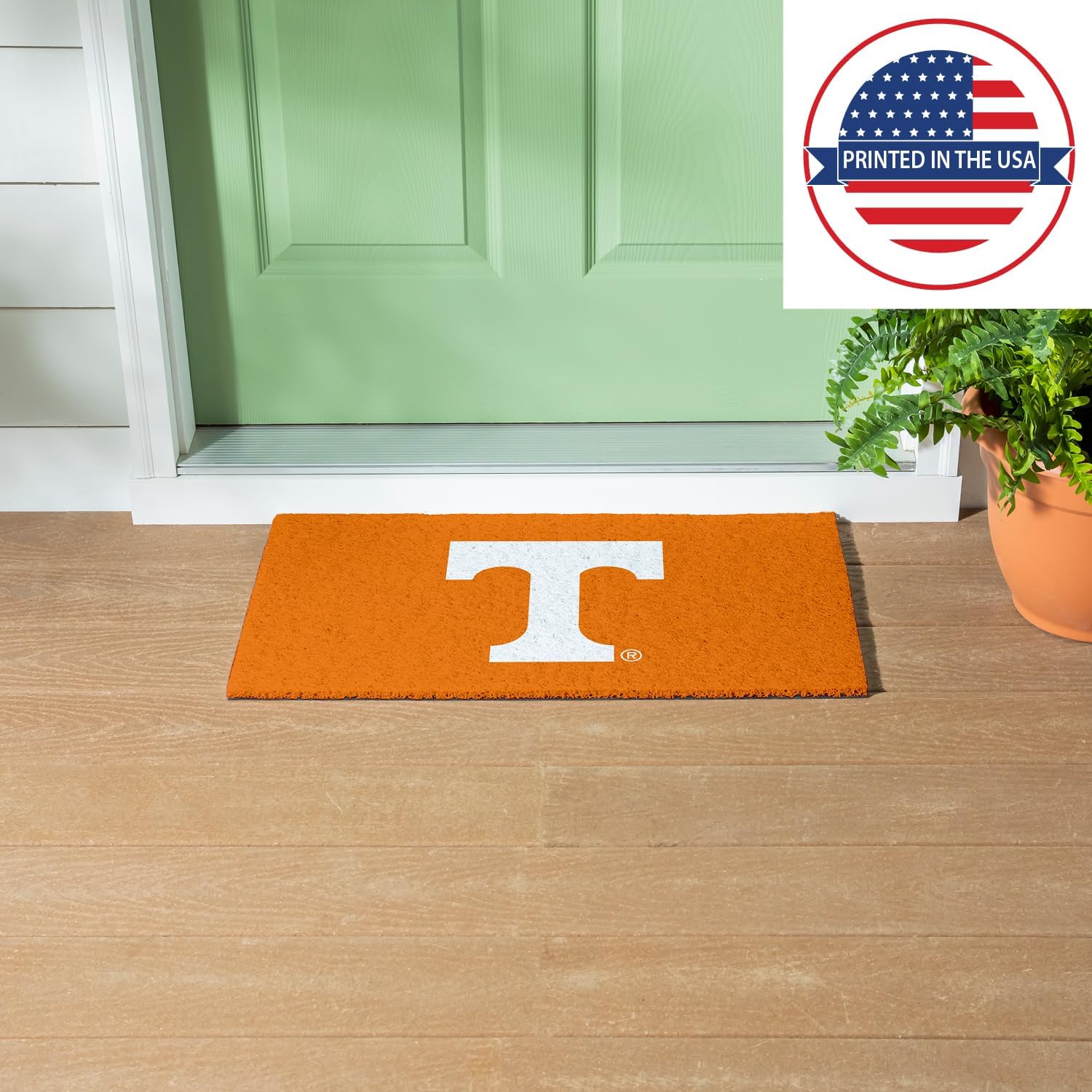 Team Sports America NCAA University of Tennessee Sports Doormat | Indoor Outdoor Entrance | 28 x 16 Inches | Non-Slip Front Door Mats | Official Licensed | Sports Fans Entryway Welcome Rug
