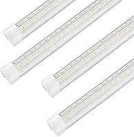 Vista 1 de Luces LED para Taller, Luz LED de 4FT 50W 6500K 7000LM Luz de Día, Luz LED para Garaje, Enlazable Cubierta Transparente Integrada en Forma de V