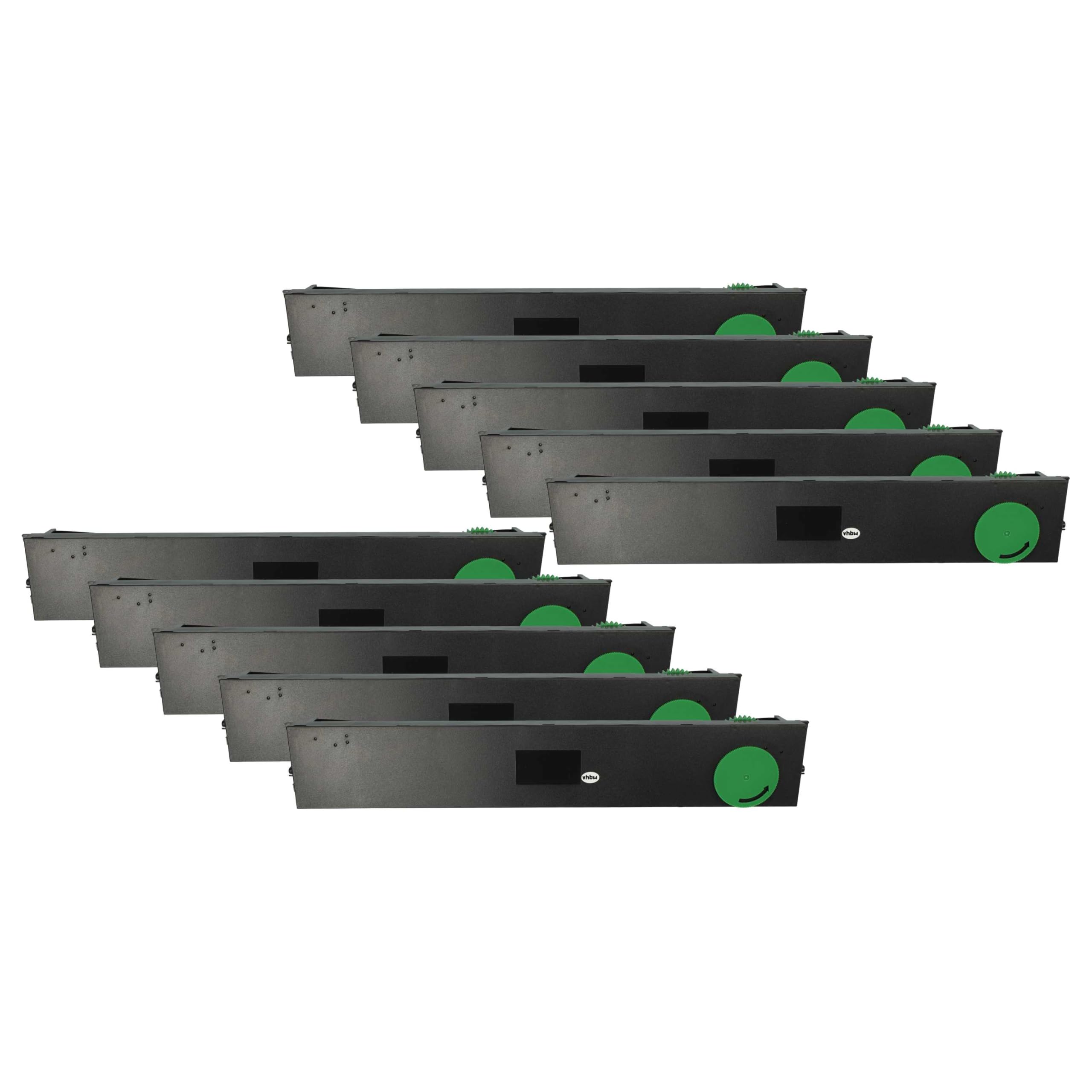 vhbw 10x Farbband Schriftband kompatibel mit Wincor-Nixdorf HighPrint 4915+, 4915XE, 4915, 4920 Nadeldrucker, Bondrucker - Schwarz