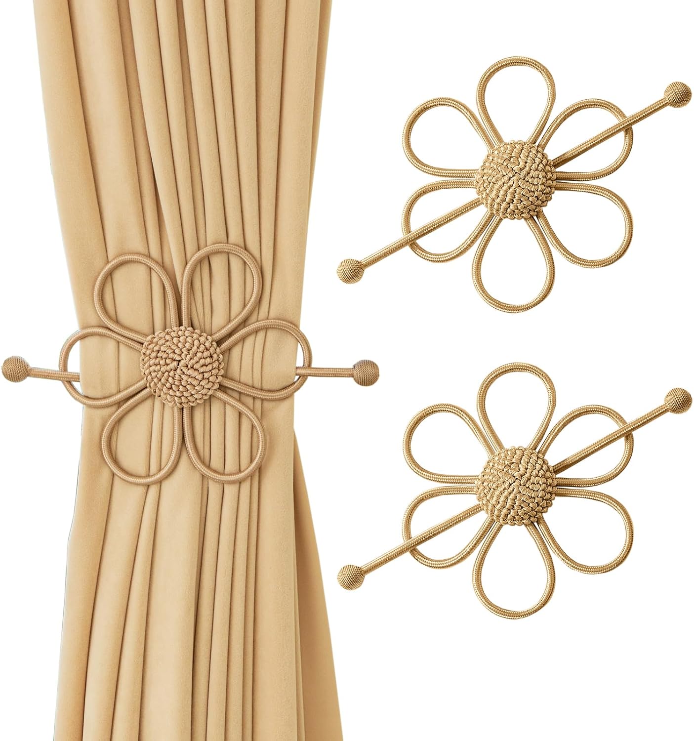 HIKMLK Handmade Curtain Tiebacks, Decoration Metal Frames