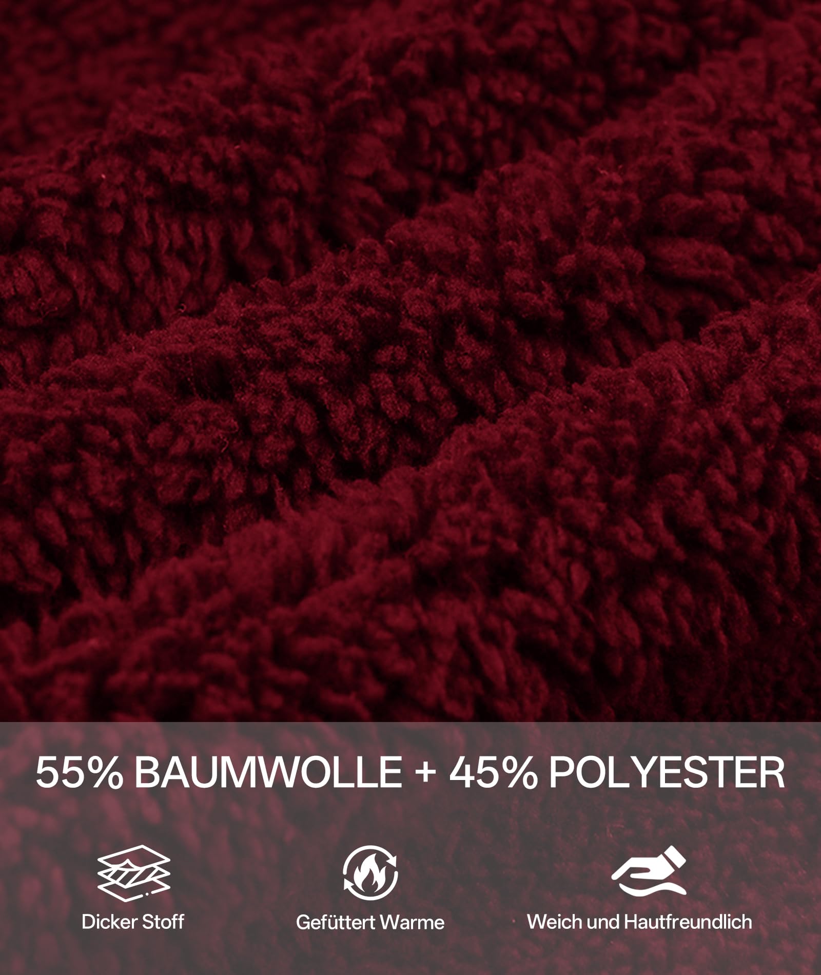 GEEK LIGHTING Felpa Donna con Cappuccio Foderata in Pile Calda Giacca Invernale con Zip Felpa Pile Donna Teddy Hoodie con Cerniera Sweatshirt Inverno Autunno S-2XL