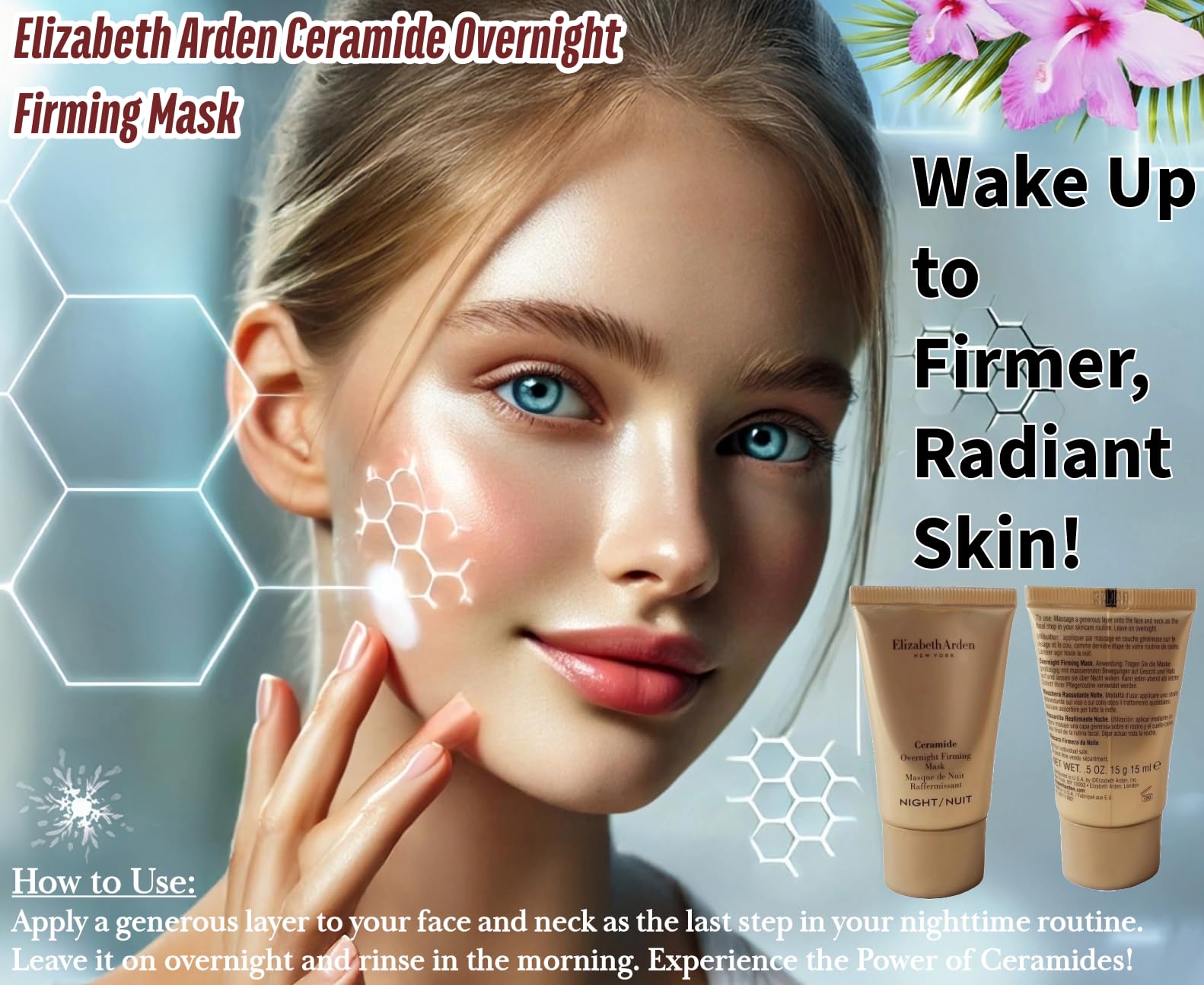Elizabeth Arden Ceramide Overnight Firming Mask, 15ml, 15 ml (Pack of 1) - Image 3