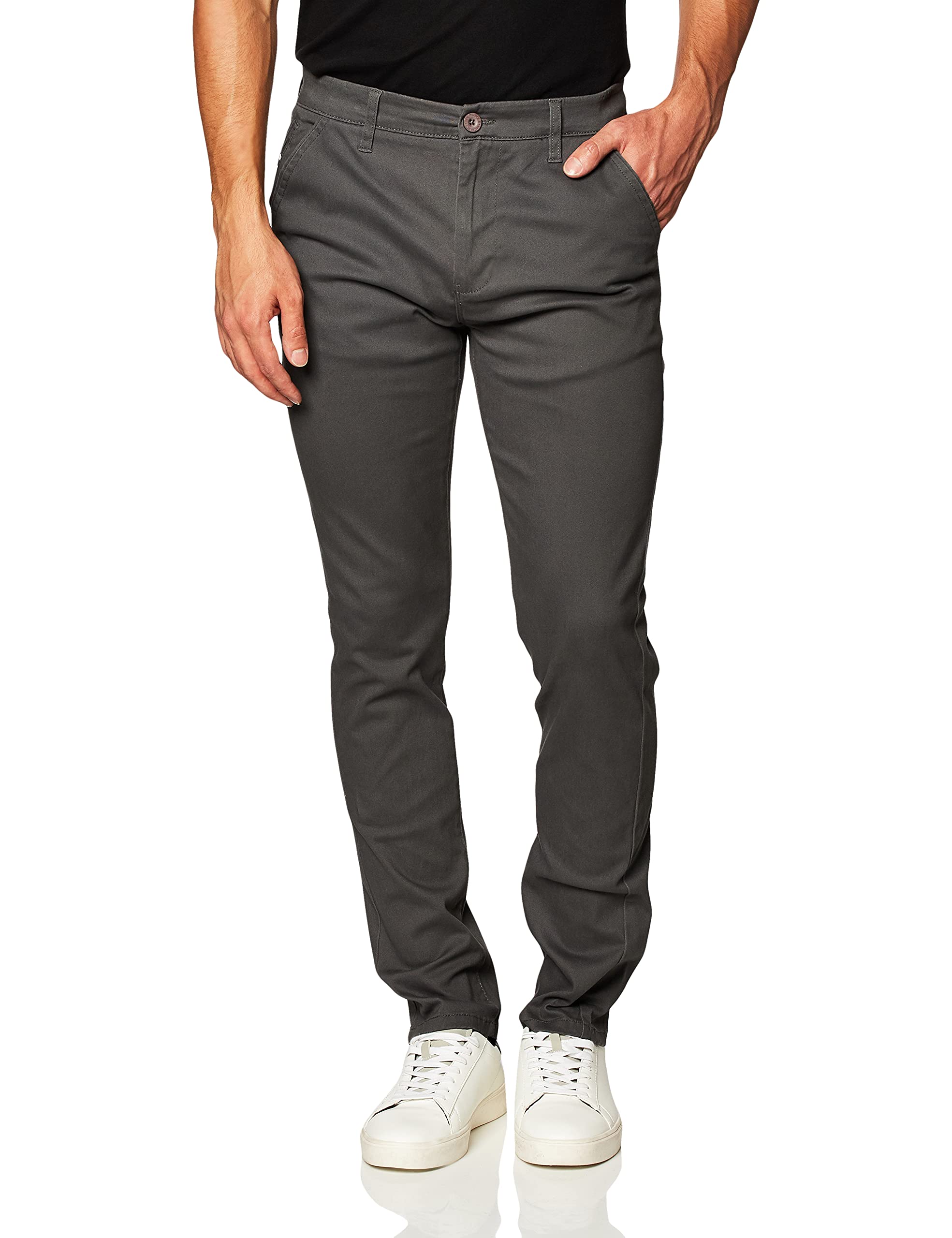 Mens Flex Stretch Basic Long Chino Pants