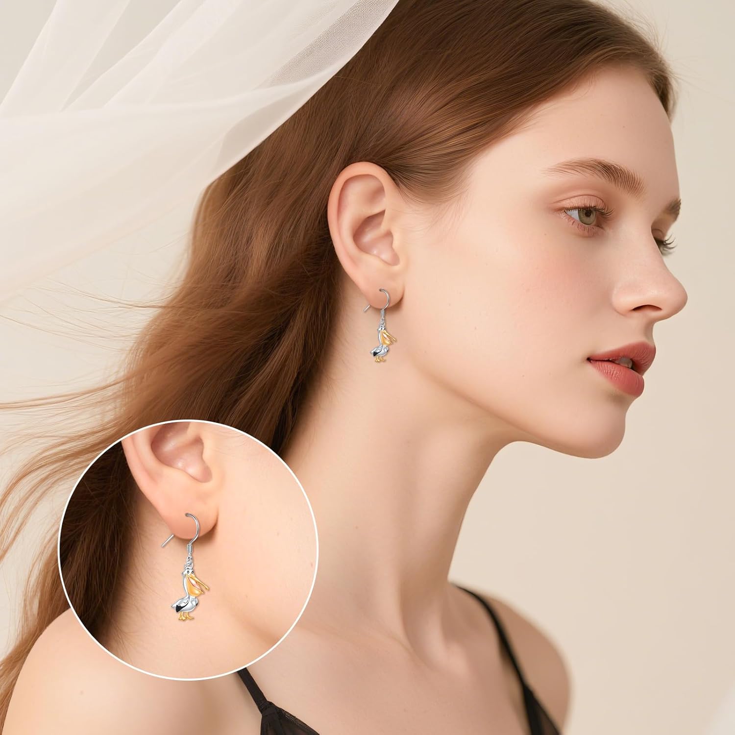 Alphm 925 Sterling Silver Bird Earrings for Women Puffins Earrings Blue Footed Booby Earrings Cute Bird Jewelry for Daughter Sister
