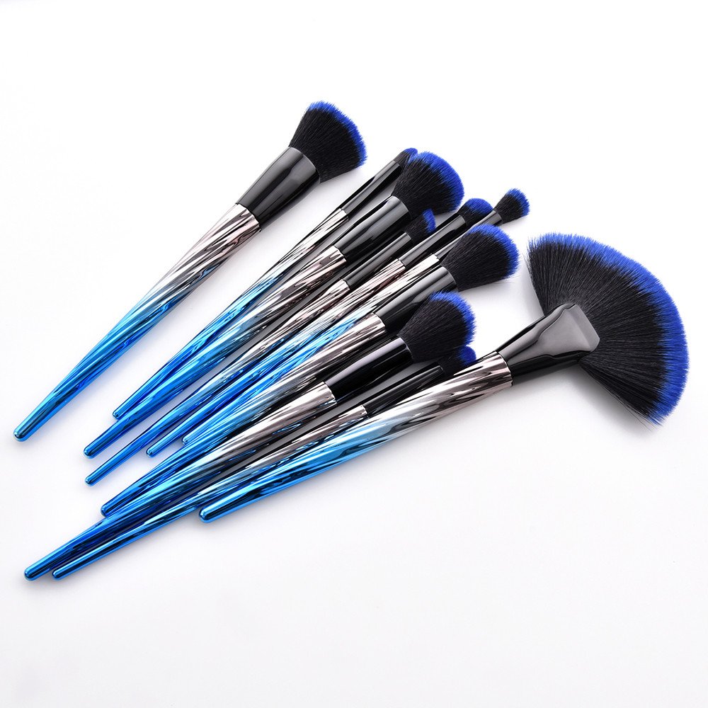 10 stücke Make-Up Pinsel Set Foundation Puder Lidschatten Eyeliner Lippen Pinsel Werkzeug Pinsel Fall