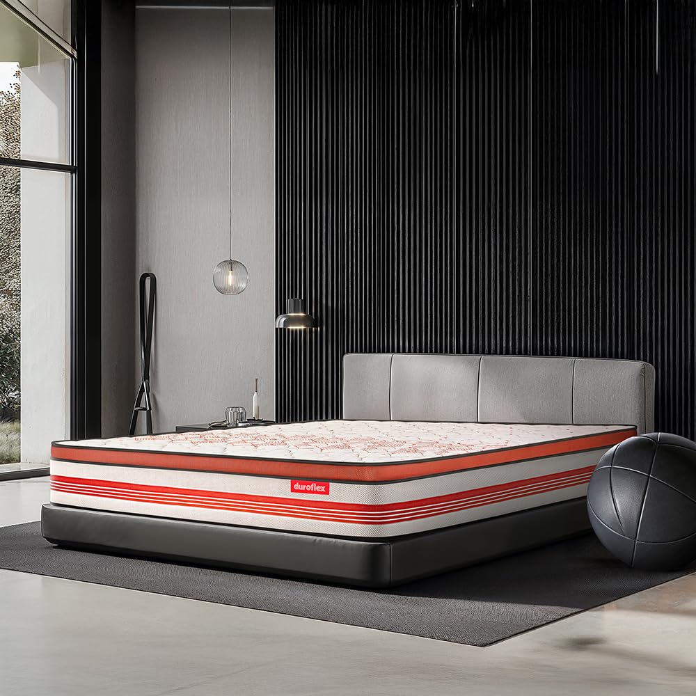 duroflex Propel Plus 3 Zoned NRG Layer Medium Firm Queen Size 8 Inch Pocket Spring Euro Top Mattress with Zero Motion Transfer (75x60x6 + 2 Inch)-image-3