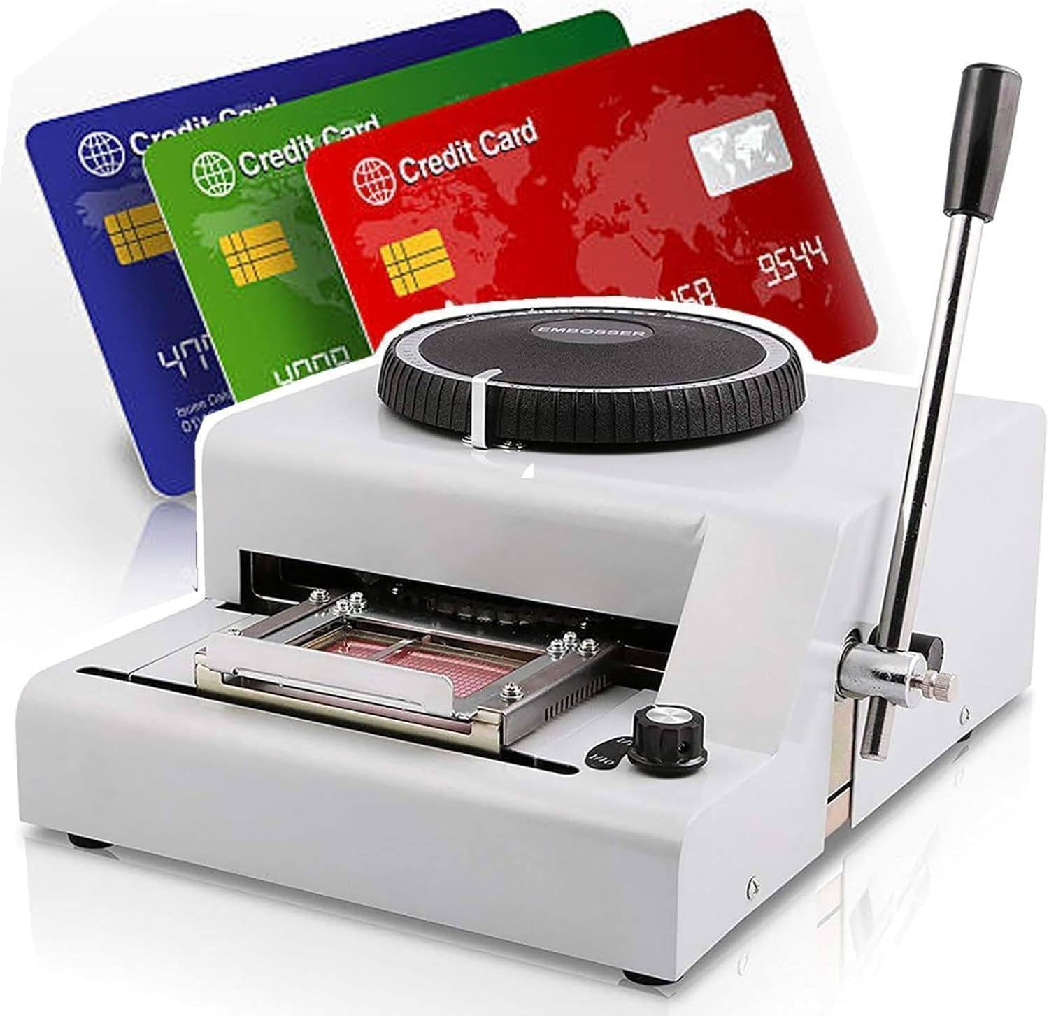 JozyJul 72-Character Code Card Embossing Machine, Manual Stamping Machine, Stamping Code Printing,Metal Stainless Steel Stamping for Credit, VIP, ID Card.