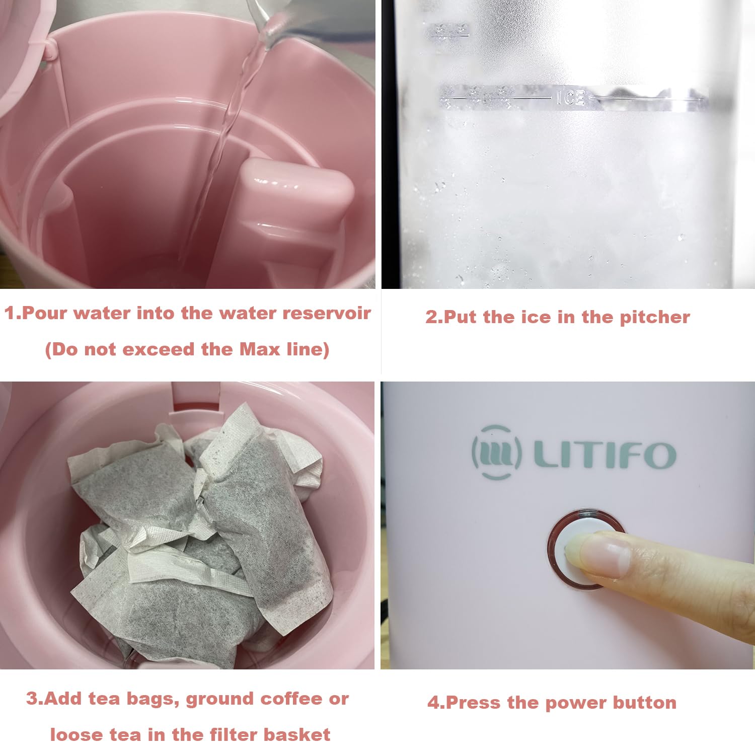 LITIFO Iced Tea Maker and Iced Coffee Maker Brewing System with 2quart