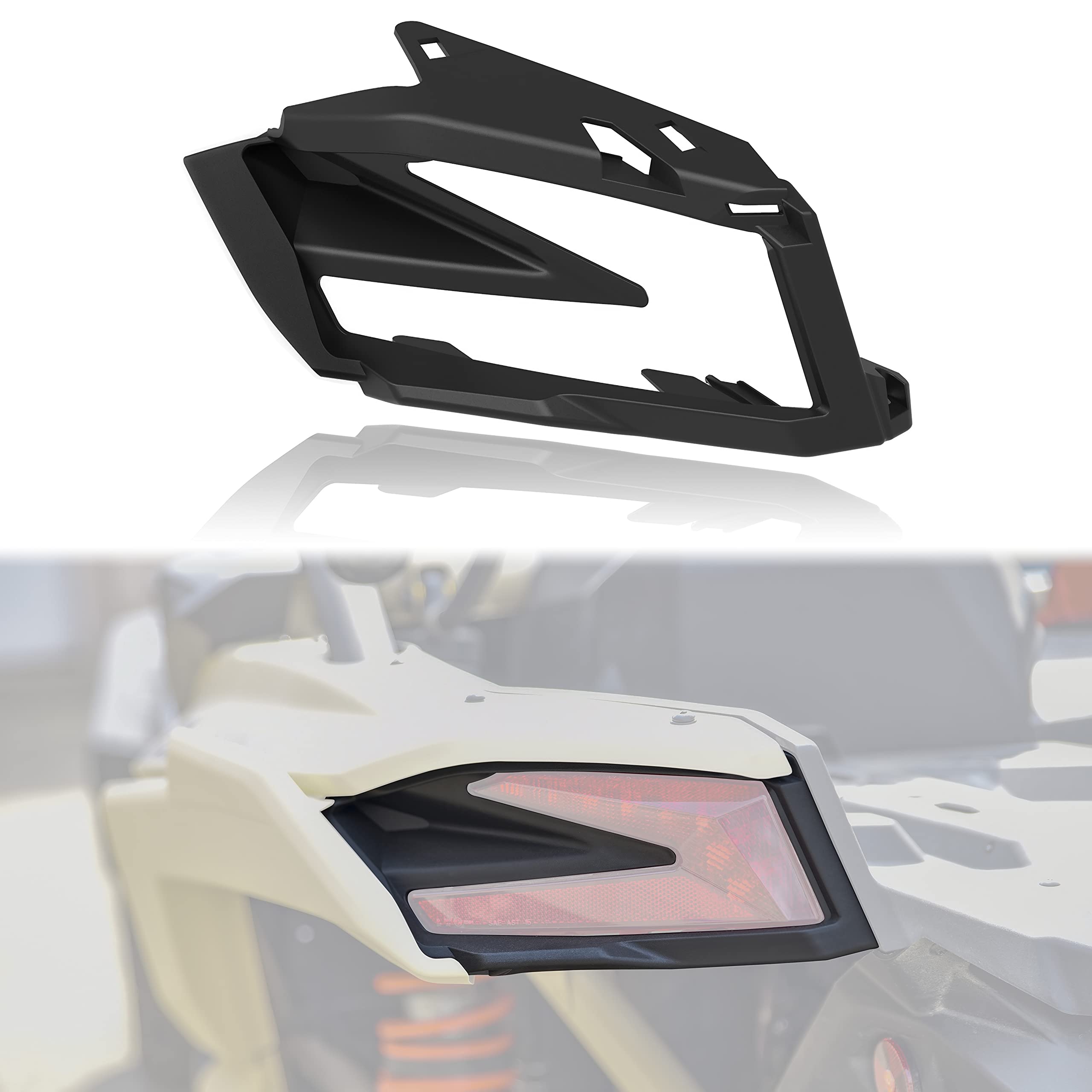 SAUTVS Left Driver Side Tail light Cover, Rear Brake Stop Light TailLight Cover Bezel Panel for Can-Am Maverick X3 XDS XRS Max Turbo R 2017-2025 Accessories(1PC, Replace #705010686)