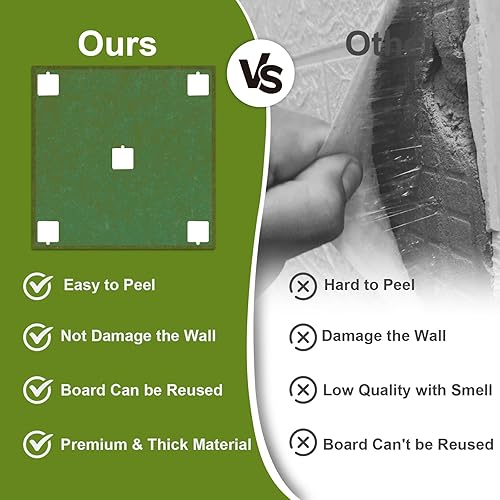 Miniatura 4 de Paquete de 12 paneles acústicos insonorizados de 12 x 12 x 0.44 pulgadas, paneles de amortiguación de sonido de alta densidad con pestañas adhesivas