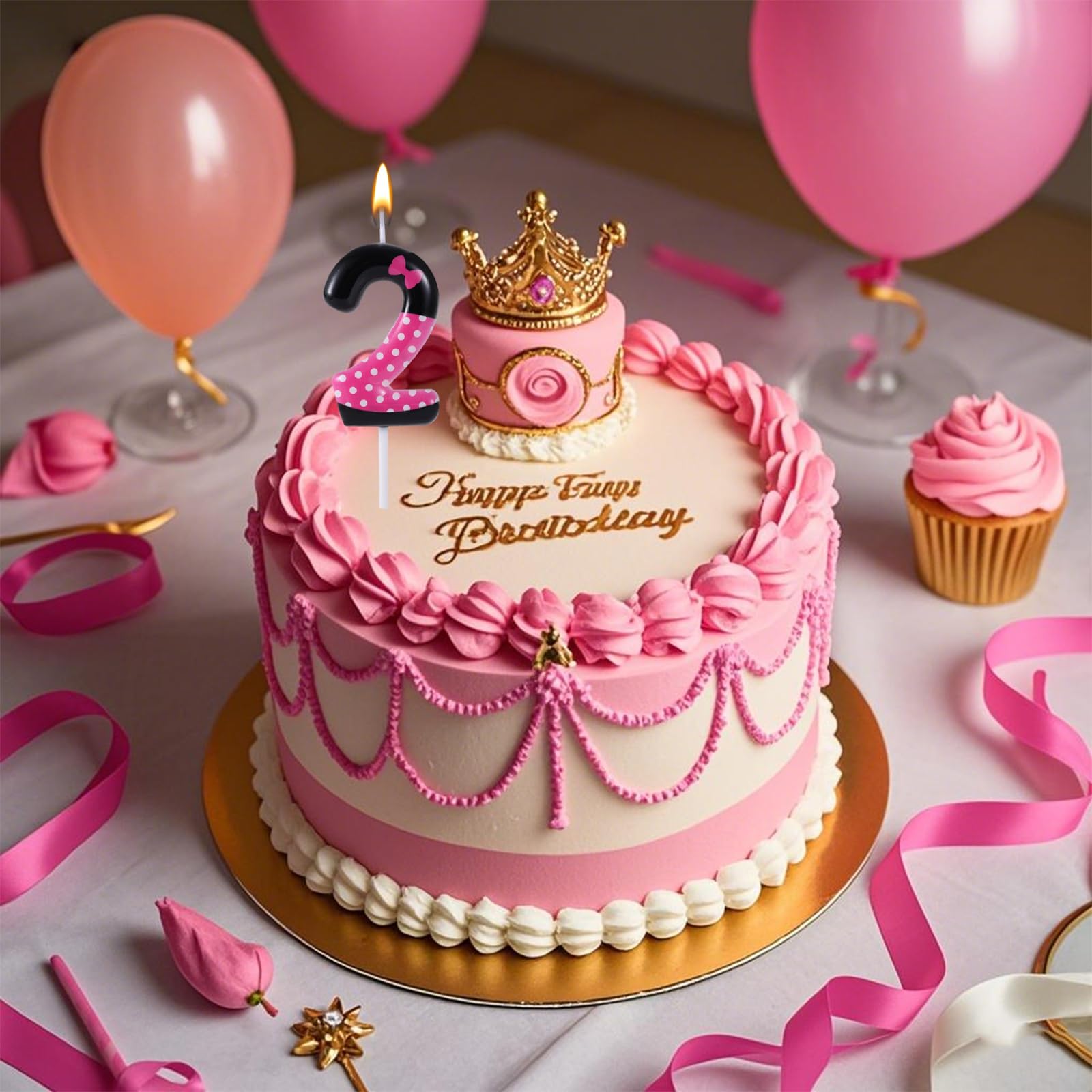 Décoration De Gâteau Rose Minnie Mouse, Mon 1er Dessin Animé, Décor De Fête Joyeux Anniversaire, Sensation De Gâteau, 1 An