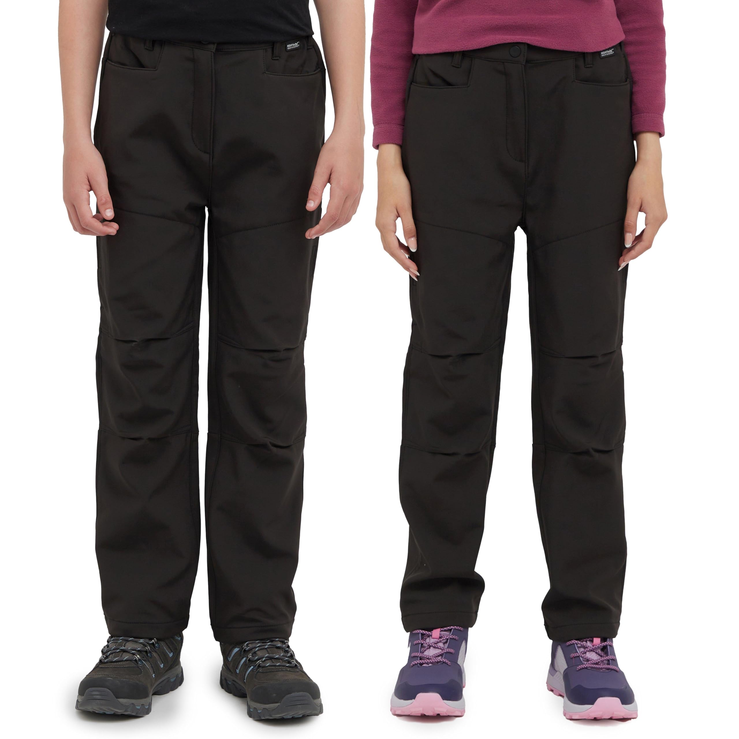 Regatta Unisex Kids Noir Children's Waterproof Softshell Trousers