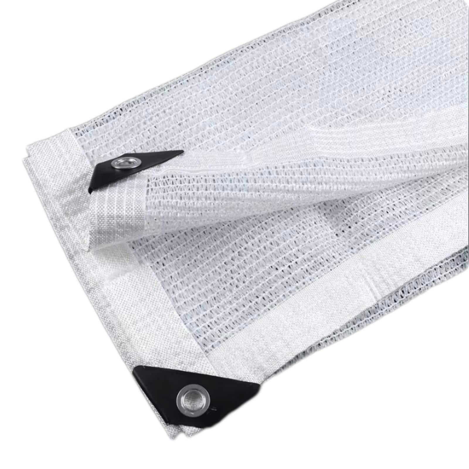50% Sunblock Shade Cloth Net White - Greenhouse Sun Shade Netting 6.6'x6.6' 6.6'x10' 10'x13' 13'x26' 20'x20' Garden Shade Mesh Tarp for Plant Cover, Greenhouse, Tomatoes, Plants(10'x10'(3x3.0m))