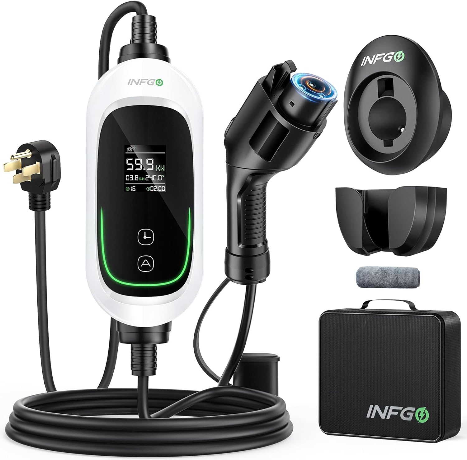 Tesla Level 2 portable charger 40A 240V NACS, 25ft