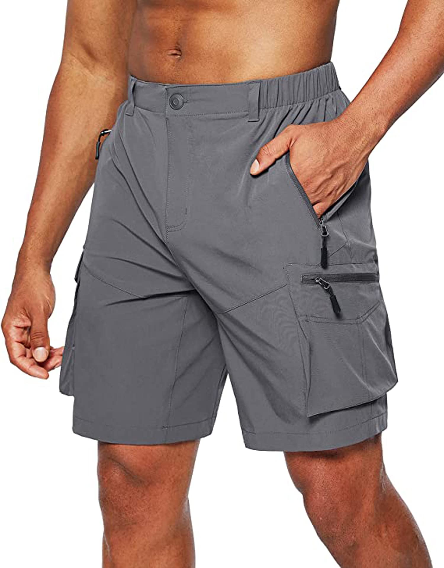 Tansozer Short Homme Ete Shorts de Travail Randonnée Trekking Shorts de Montagne, Bermuda Homme avec 5 Poches