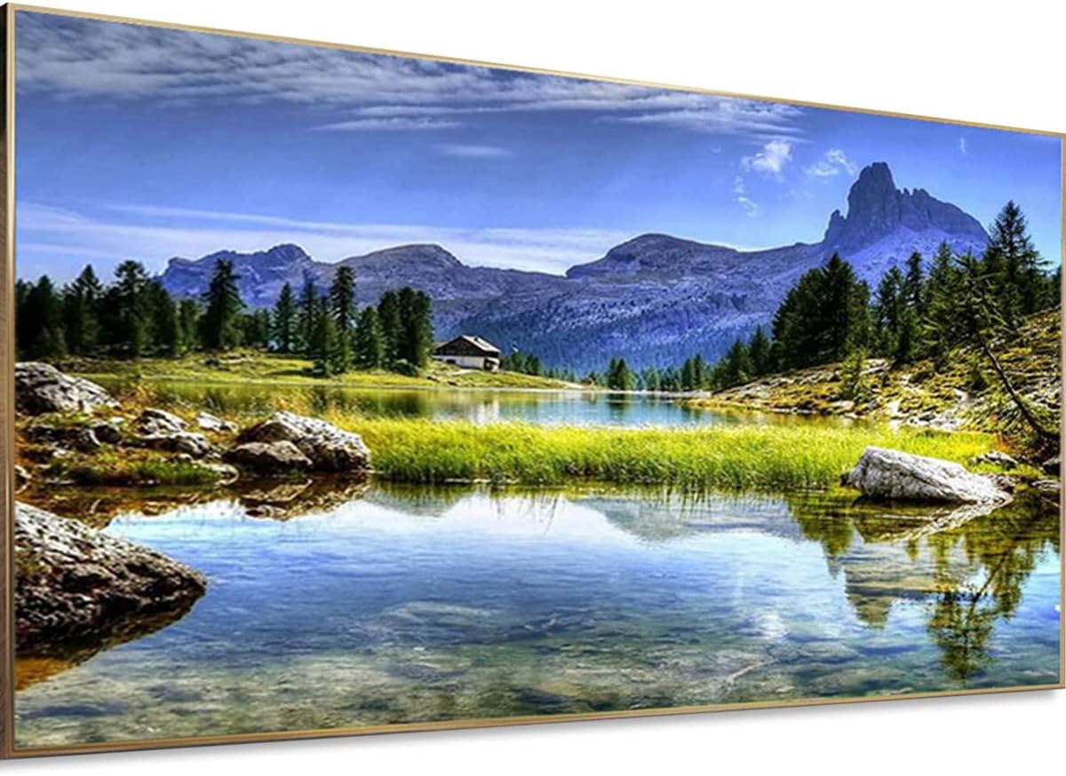 Instarry DIY 5D Diamond Painting Large Size Full Drill Natural Scenery Cross Stitch Embroidery Living Room Bathroom Decor Wall Art Art Set 59.1x23.6 inch