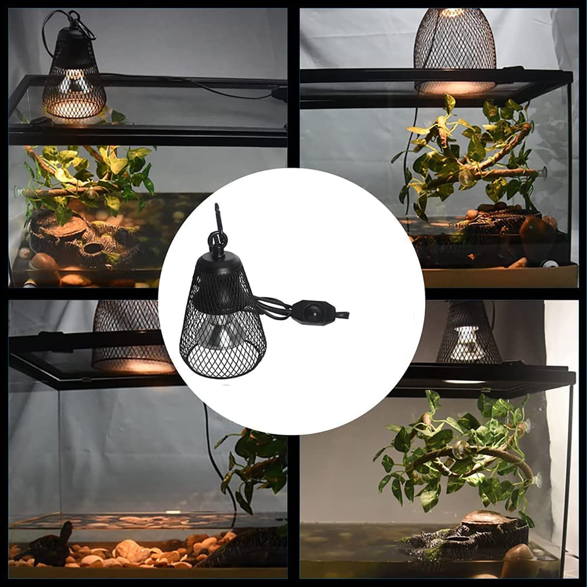 Lámpara Calefacción Aves Corral 25W - 100W, Cubierta Calefacción para Perros Pequeños, Pantalla Calefacción Reptil con Gancho Anti - Mordedura, para Granjas/Hogares,25W