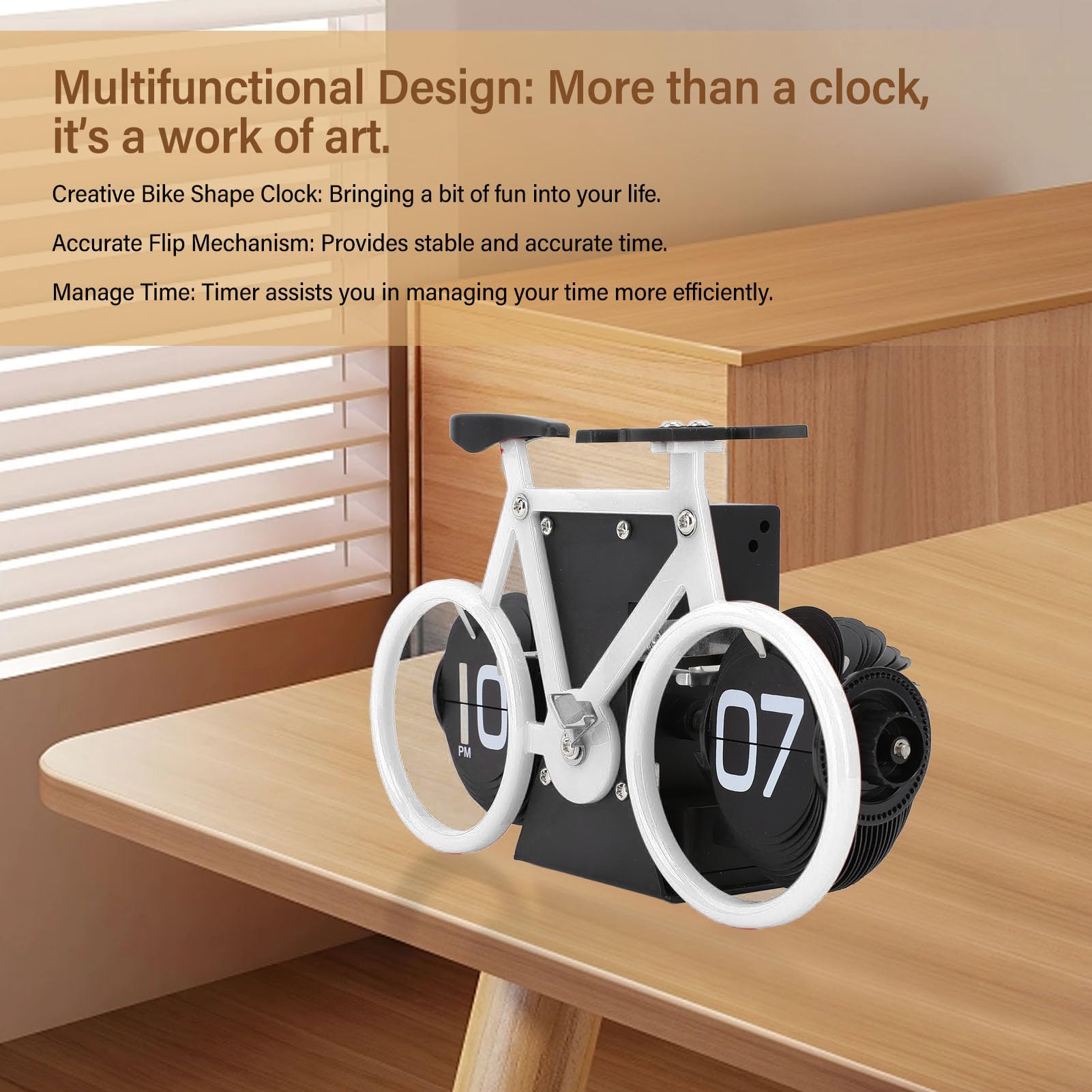 Amazon.com: Vintage Flip Desk Clock, Bike Shape Flip Clock