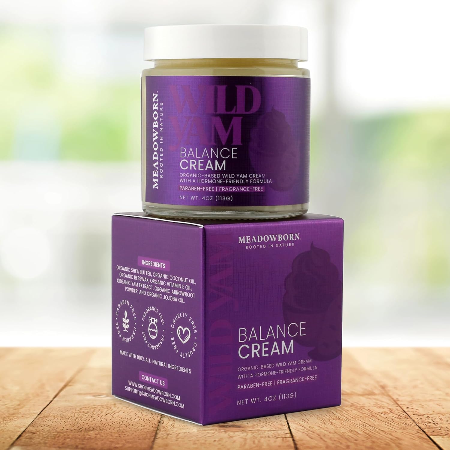 Wild Yam Root Balance Cream for Women (4oz) | Organic & Paraben-Free Moisturizer with Shea Butter, Coconut Oil & Jojoba Oil | Natural Hormonal Support & Deep Skin Hydration - Image 2