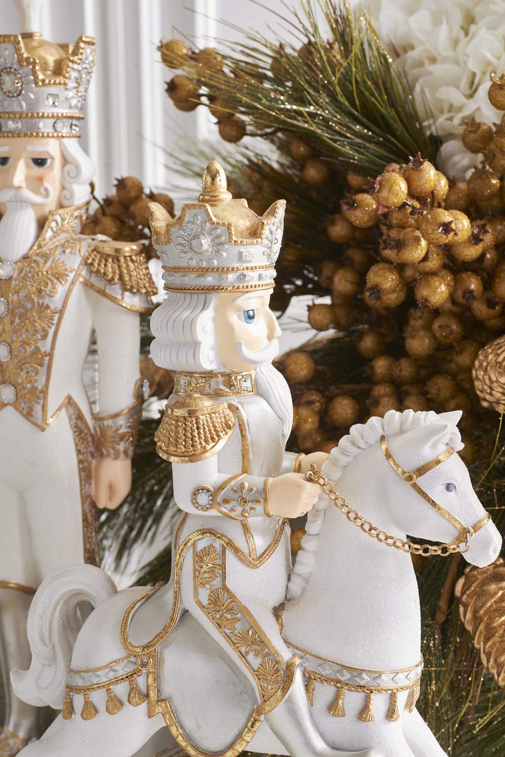 Amazon.com: K&K Interiors 54233A 20 Inch White Gold and Silver