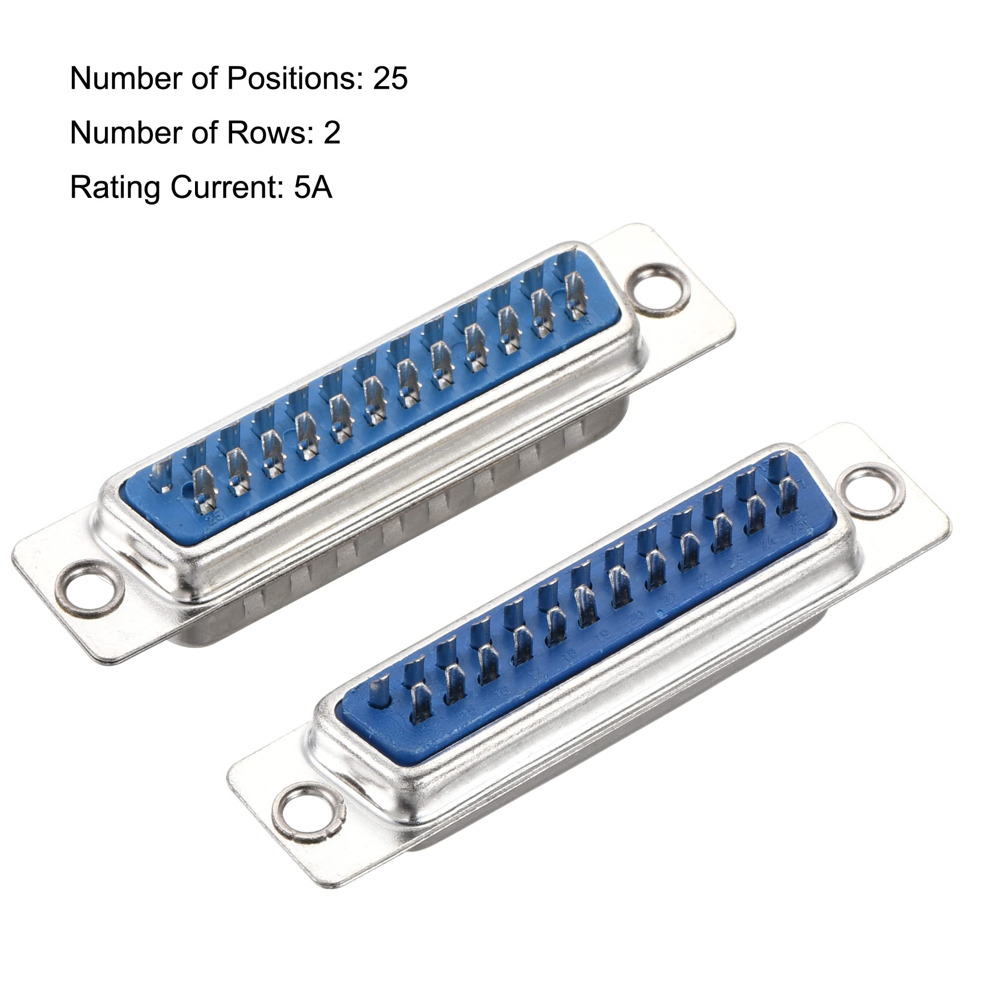 QUARKZMAN D-sub DB25 Connettore Maschio Spina e D-sub Connettore DB25 Femmina Presa 25- pin 2 Righe Porta Terminale 5 Set