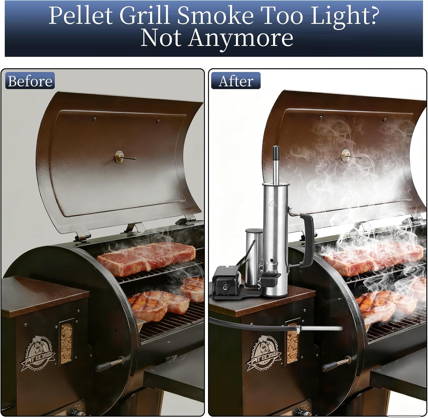 Cold Smoke Generator for BBQ Grills & Smokers – Boost Smoke Output & Flavor, Heavy-Duty Stainless Steel Cold Smoker Attachment for Meat, Cheese, Salmon，Fish, Bacon,Fits Traeger, Pit Boss,Weber Ect.