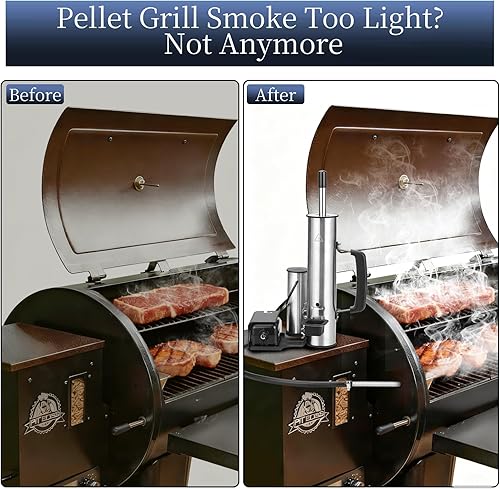 Miniatura 3 de Generador de humo frío para parrillas y ahumadores  Aumenta la salida de humo y el sabor, accesorio de acero inoxidable resistente para ahumador