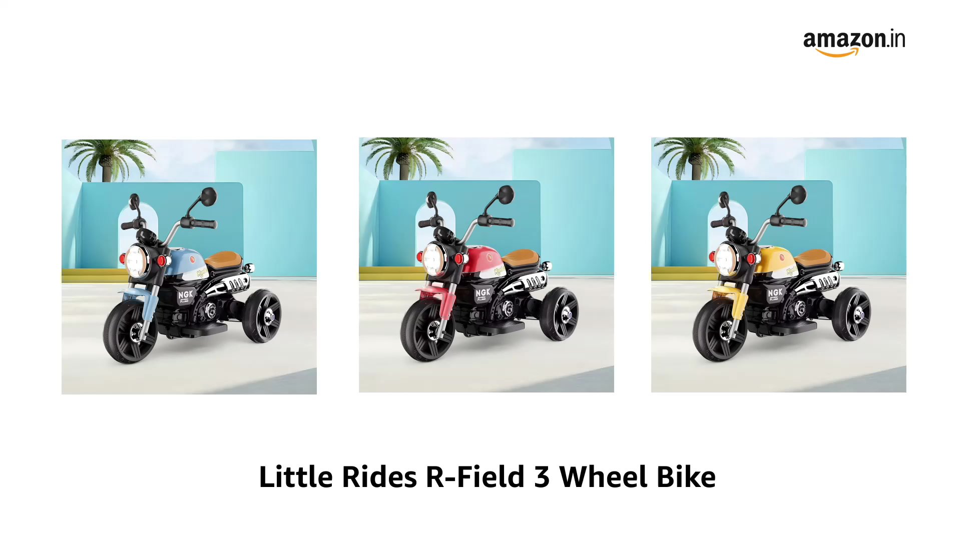 Little Rides R-Field 3 Wheel Bike | Rechargeable Battery Operated
