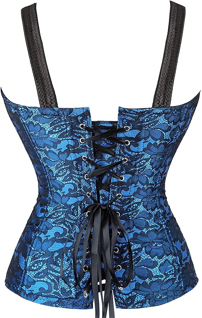 Womens Plus Size Corset Gothic Shoulder Straps Tank Overbust Corsets Halter Bustiers: Clothing, Shoes & Jewelry