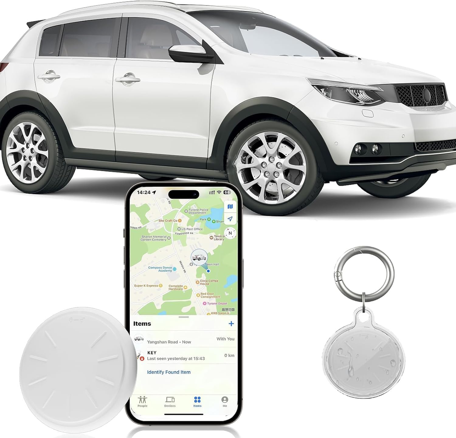 Mini Car Tracker, Bluetooth Item Finder, Plastic, Tracker, No Monthly Fee, Compatible with Apple Devices, Ideal for Cars, Keys, Wallets, Luggage-image-21