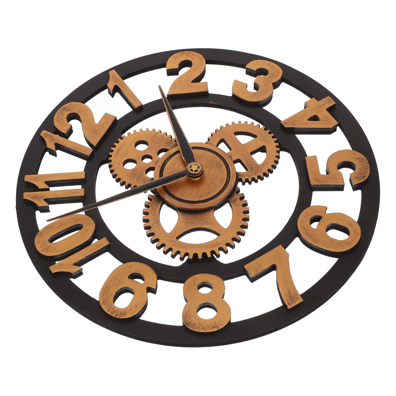 Horloge murale en métal doré Cabilock au design industriel unique et finitions soignées 40cm