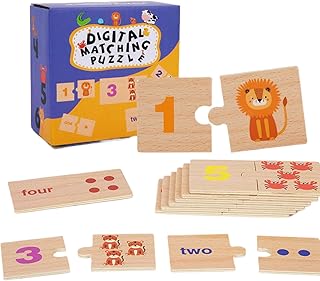 Comprar Número de matemáticas Puzzle número de matemáticas - 1-10 Puzzle de número de matemáticas de madera,Actividades de aprendizaje preescolar, Juguetes galardonados, Juguetes de conteo