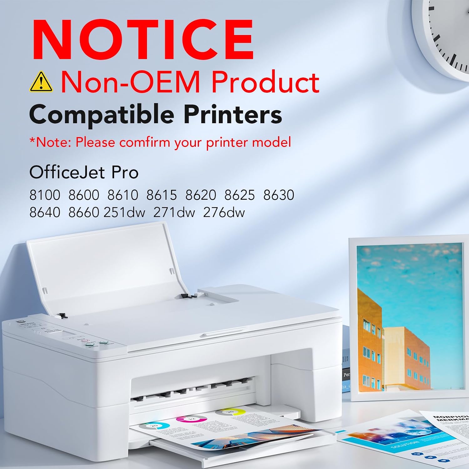 colorfly 950xl Ink Cartridges Combo Pack Compatible for hp 950 Ink Cartridges Combo Pack Replacement with OfficeJet Pro 8600 8610 8620 8100 8630 8660 8640 8615(2 Black) image 4