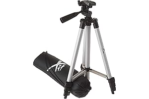 eCost Tripod Stand Camera, Height-Adjustable, Lightweight, Sturdy, Travel Tripod Stand with Carry Bag