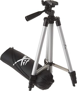 Acuvar 50-Inch Lightweight Aluminum Tripod with 3-Way Pan Head, Quick-Release Plate & Bubble Level for DSLR Mirrorless Cameras