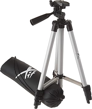 50 Inch Aluminum Camera Tripod with 3-Way Pan Head & Quick-Release Plate Lightweight DSLR & Mirrorless Tripod with Bubble Level for Photography & Video