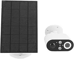 Matybobe Câmera de segurança solar sem fio com sensor de movimento, câmera de vigilância externa com painel solar para pomares de canteiros de obras