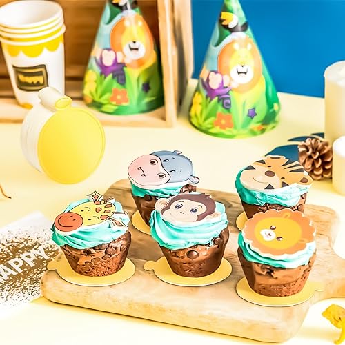 Vista 20 de MotBach 200 piezas de cartón dorado redondo, mini tableros redondos de 3.5 pulgadas, base de pastel de mousse, tablero de papel para pastel, cartón